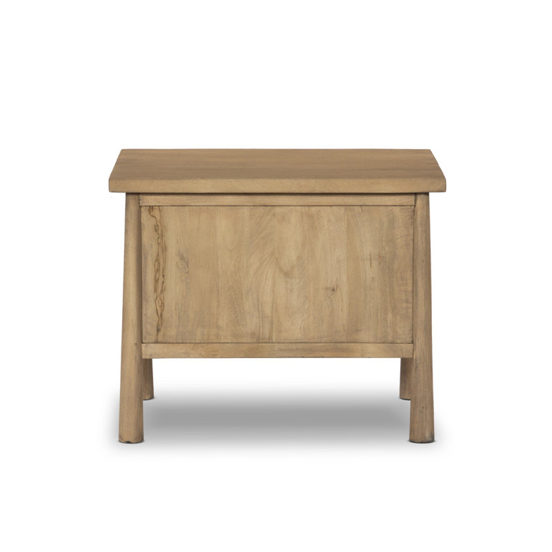 Freddie 2 - Drawer Solid Wood Nightstand, Caramel Mango