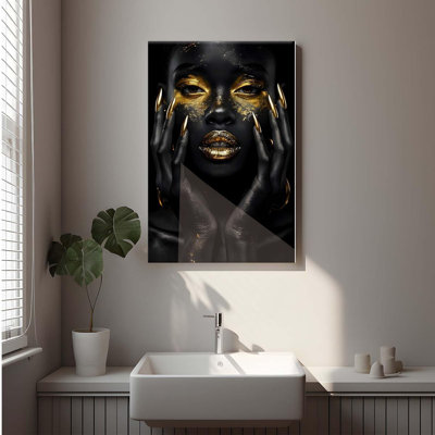 African Women Canvas Painting Wall Art Black Women Canvas Print Women Portrait Print Canvas Wall Decor Poster Wall Decor 20X30in Wood Framed