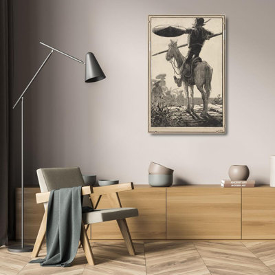 "Don Quixote" by  William Heath Robinson - Gallery Wrap Canvas Wall Art