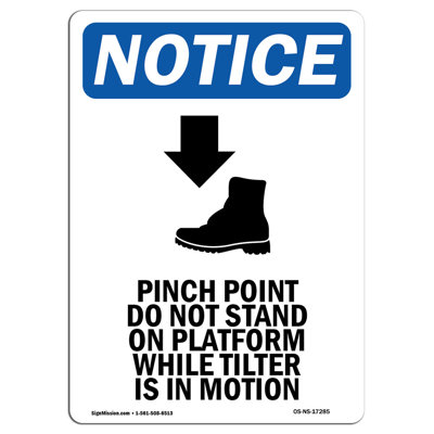 Pinch Point Do Not Sign with Symbol
