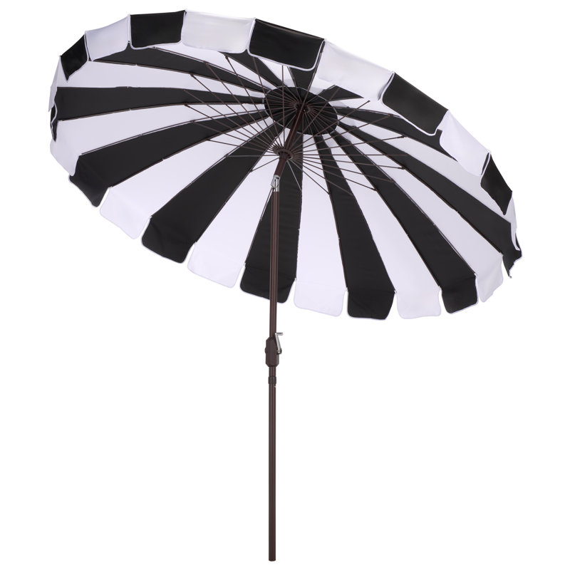 251.99cm Market Parasol, Black Stripe