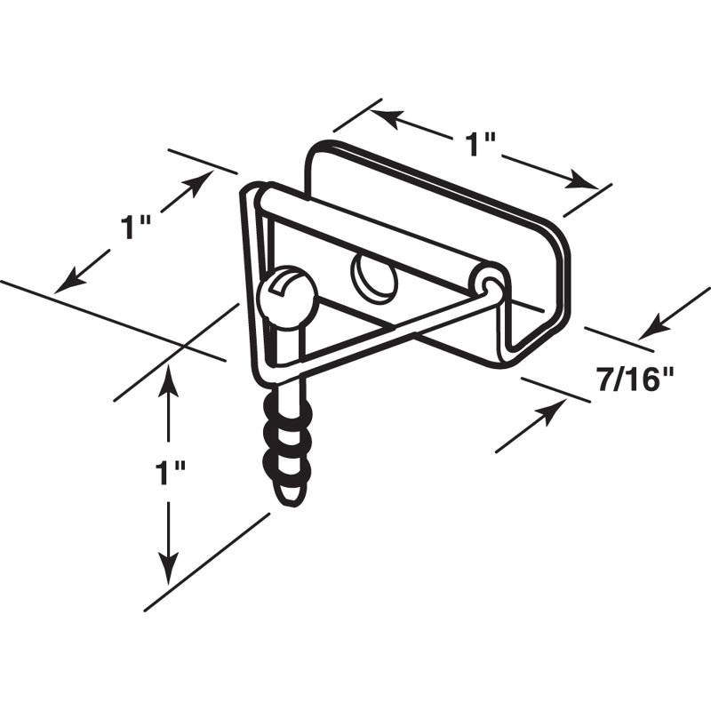 Loquets de moustiquaire 7/16 po Prime-Line, gris