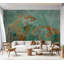 Murale botanique pelez et collez - Ginkgo cuivre abstrait-1567068218