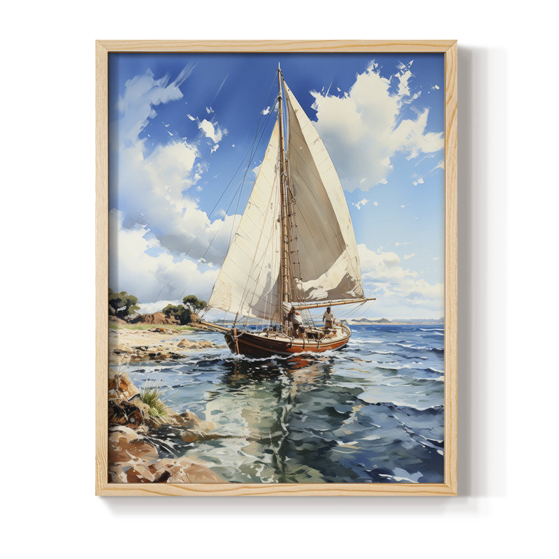 NAUTICAL Series CCCCXXIX, reproduction encadrée - bois massif, H 30 po x l 24 po
