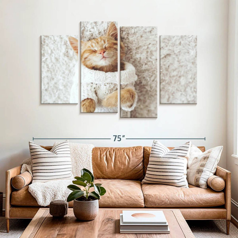 Cat In A Sweater, 42" H x 68" W