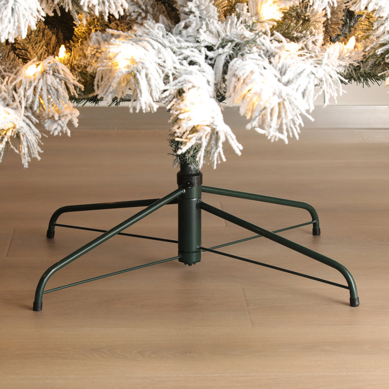 Arbre de Noël épinette enneigé avec lumières Snowy Luxe, 7.5'