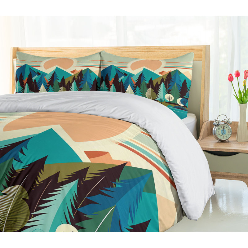 Mountain Duvet Cover, King Duvet Cover + 2 Standard Shams