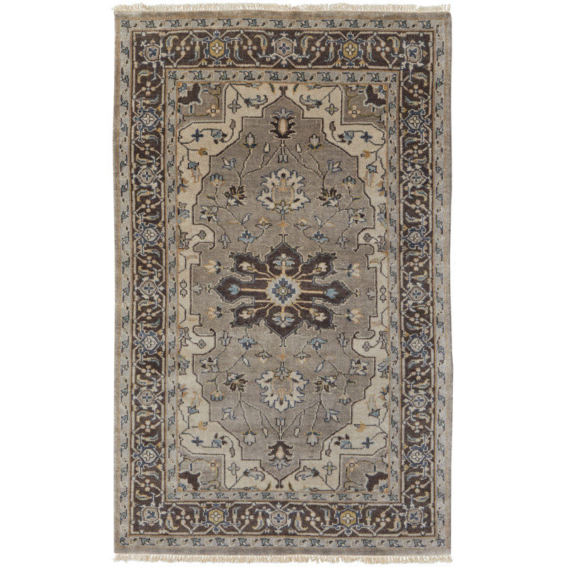 Flaxberry Wool Oriental Indoor Rug, Rectangle 5'6" x 8'6"