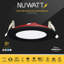 Luminaire encastré NUWATT 4 pouces 2 heures, homologué FIRE, sélectionnable 2700K / 3000K / 3500K / 4000K / 5000K, 900 lumens, à intensité variable, homologué IC, luminaire encastré à DEL noir ultra-mince, sans tenmat, paquet de 6