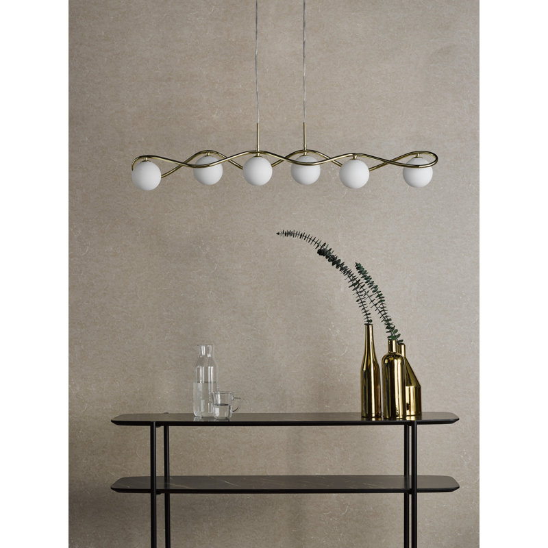 Axenia 6 - Light Kitchen Island Pendant, Gold, Opal