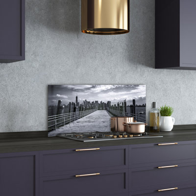 50cm W x 100cm L Glass Peel and Stick Panel