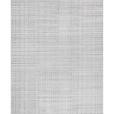 Hand Knotted Plaid Area Rug