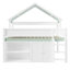 Lit mezzanine avec abri de jeu et solutions de rangement Marovo, bois massif-121793513