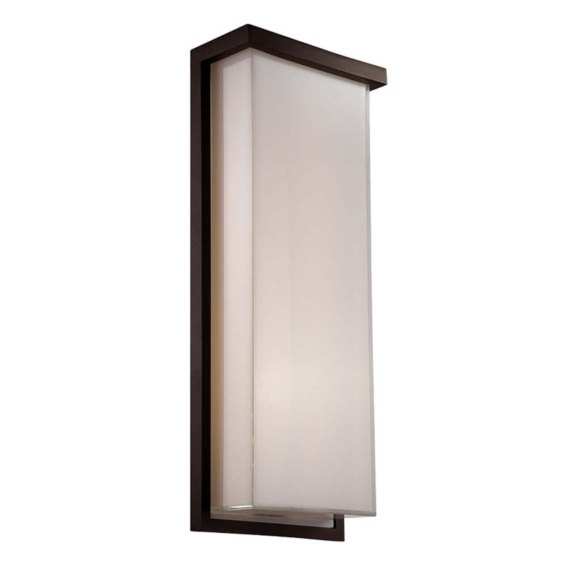 Ledge 1 - Light Outdoor Flush Mount, Black, 20" H x 8" W x 4" D, 3500K