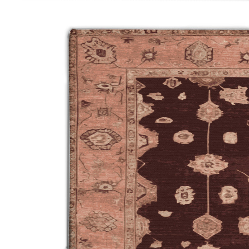 Tapis intérieur et extérieur brun Overdyed, Rectangulaire 8 pi x 10 pi
