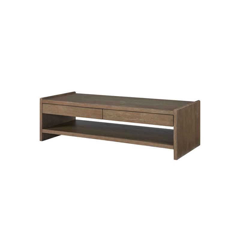 Marielle Daxton Cocktail Table with 2 Soft-Close Drawers & Lower Shelf