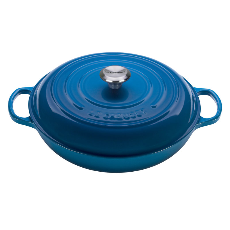 Le Creuset Signature Enameled Cast Iron Braiser with Lid, Marseille