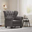 Fauteuil inclinable moderne capitonné avec pieds robustes en bois-1169991592