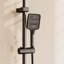 41.3"W X 11.8"D X 11.8"H-Modern Gun Metal Grey Shower System With Pull-Out Rain Shower & 4-Function Controls