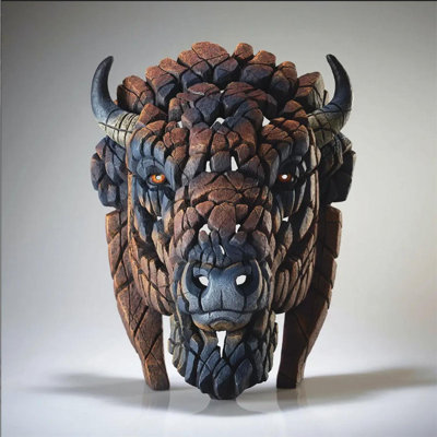 Enesco EDGE Sculpture North American Bison Bust Figurine 18.22 Inch