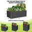 Ensemble de 2 lits de jardin surélevés en métal galvanisé - base ouverte, bord de sécurité, conception robuste pour légumes, fleurs, herbes - gris foncé, 6 x 3 x 1,5 pi-1880052452-1880052457-1880052459