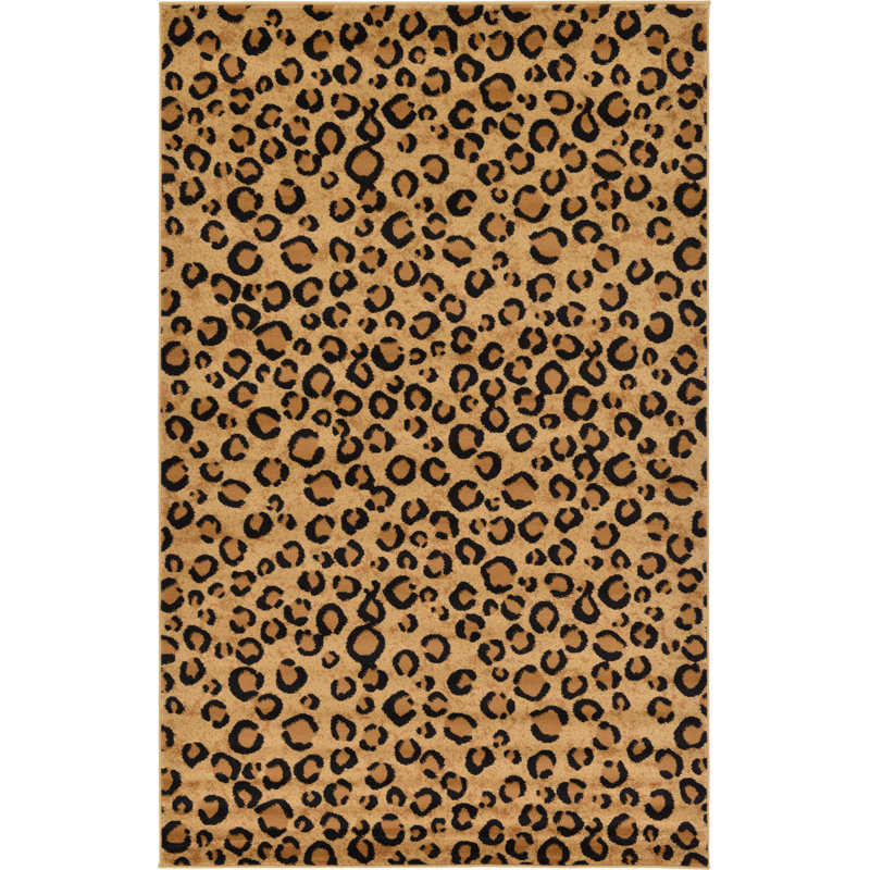 Testerman Animal Print Indoor Rug, Rectangle 5'3" x 8'