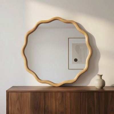 Oak Taille: 24,0 po x 1,2 po x 24,0 po | Matériau: bois massif | Couleur: chêne | Miroirs muraux