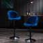 2 chaises de bar réglables bleues pour comptoir de cuisine et de pub, avec repose-pieds à dossier de hauteur scandinave, bleu, 2