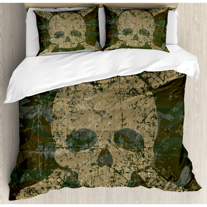 Camo Modern & Contemporary Polyester Duvet Cover, Queen