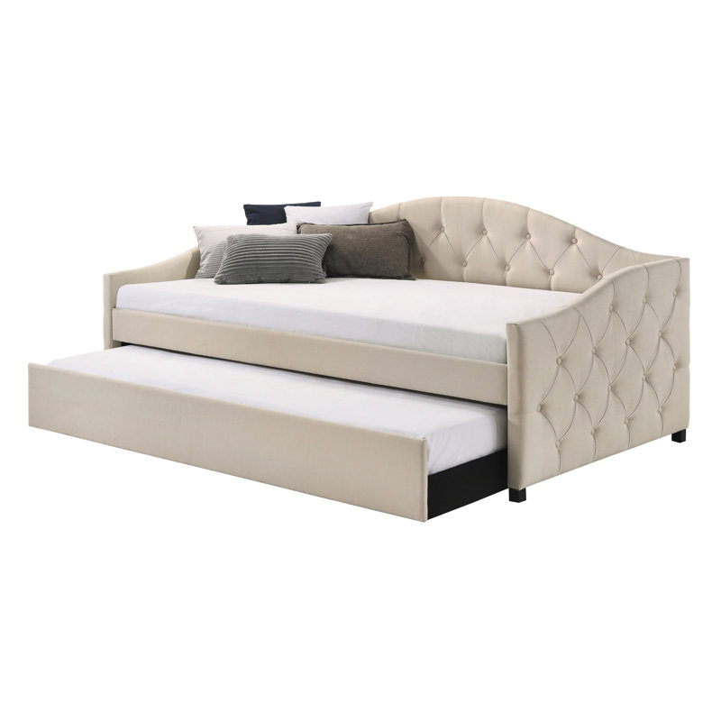 Lit de jour simple avec couchette Madeira, Taupe