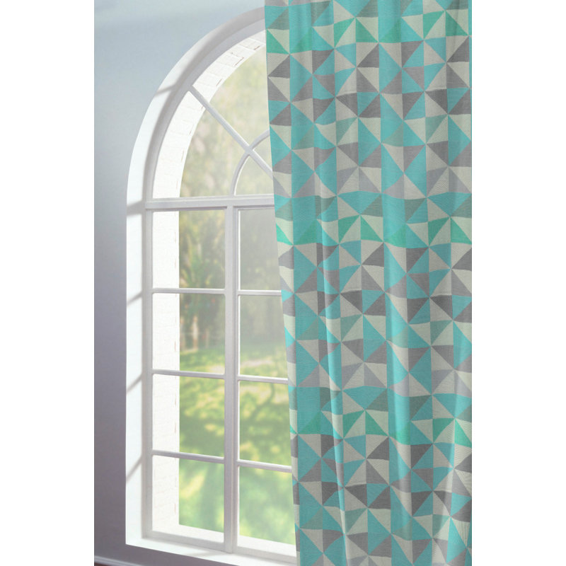 Vanesa Bio Bel Opaque Single Curtain, 145 W x 225 D cm, Light Blue