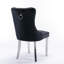 Ensemble de salle à manger extensible pour 4 à 8 personnes avec des chaises rembourrées en velours et une table centrale à double pied-1776957844-1776957847