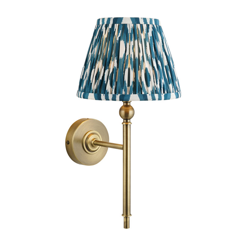 Welby Steel Armed Sconce, Blue