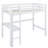 Twin Rubber Wood Loft Bed With Desk, Solid Pine Wood Frame With Ladder And Safety Guardrails-360888802