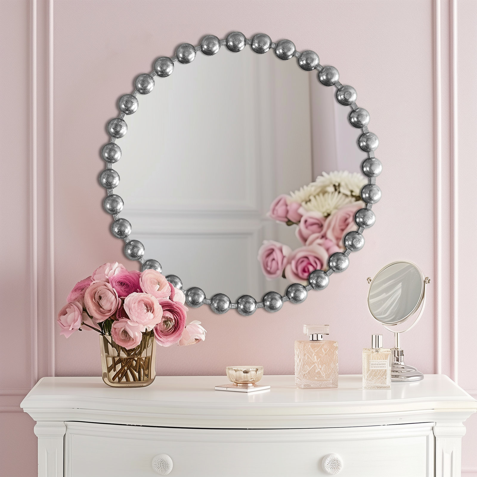 Marlowe 36" Accent Mirror, Silver, 27" x 27"