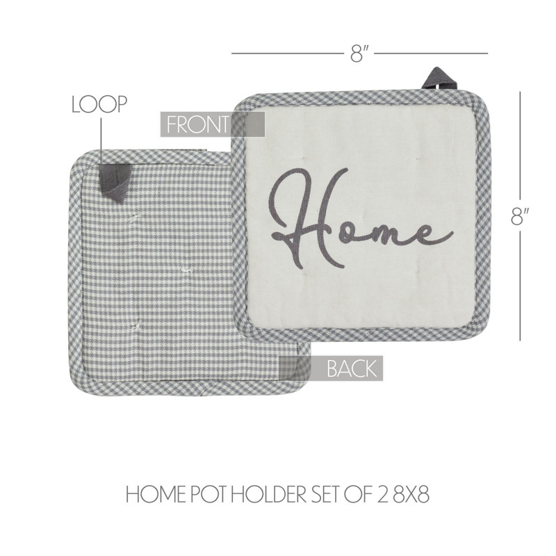 VHC Brands Cotton Blend Pot Holder Set