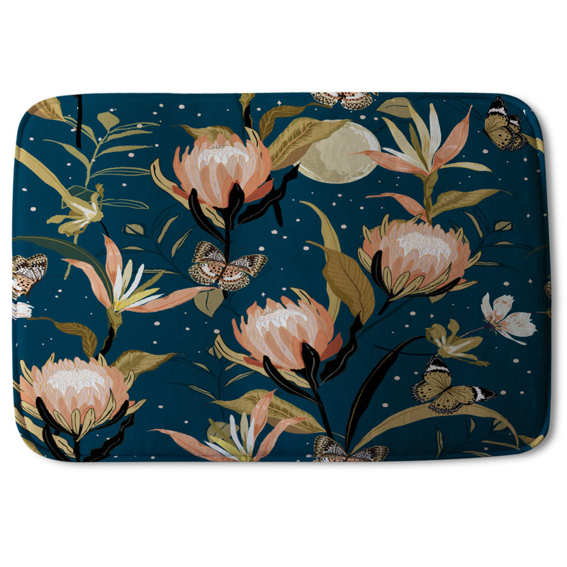 Aivry Non-Slip Bath Rug, Floral 4