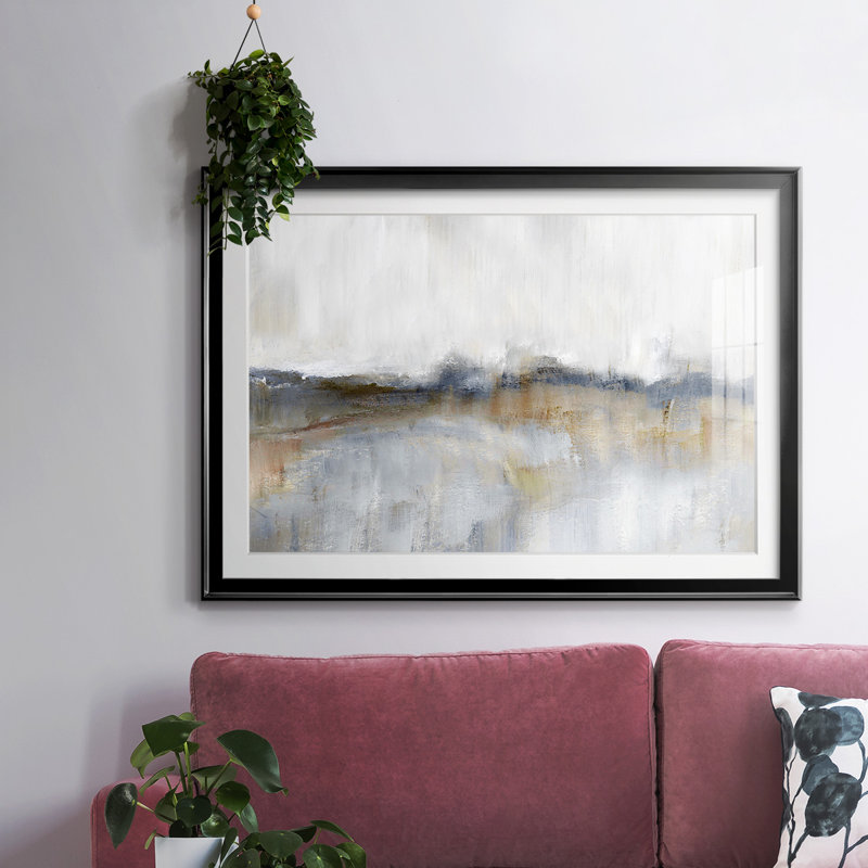 Impression d'automne encadrée avec marée mat et verre biseauté, Noir, H 15 po x l 21 po x P 1,5 po