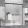 60" W x 76" H Double Sliding Semi- Frameless Shower Door with 5/16"(8mm) Clear Tempered Glass