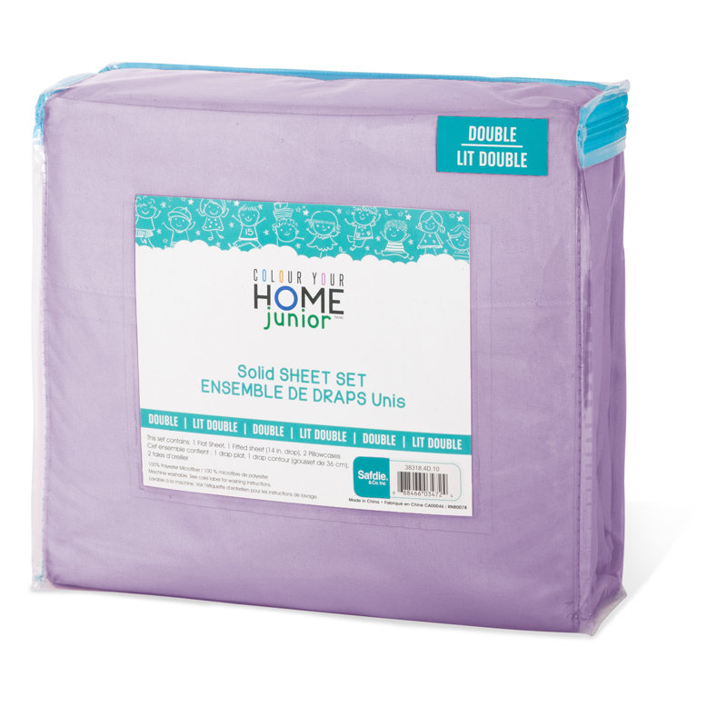 Microfiber Sheet Set, Lilac, Twin