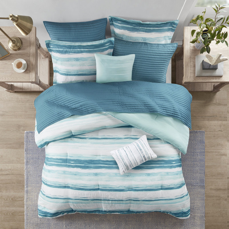 Édredon et édredon 8 pièces 8 pièces, bleu sarcelle, très grand / très grand taille, Turquoise