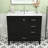 Contemporary Wood Single Bathroom Vanity with Soft-Close Door, Ceramic Basin and Storage Drawers-654312546