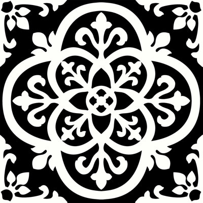 Gothic 30.48cm x 30.48cm Vinyl Field Tile in Black 10 Per Pack