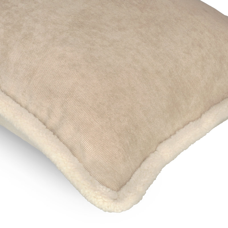 Rectangular Throw Cushion Cover, Beige