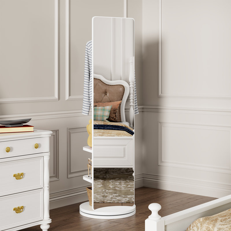 Miroir multifonctionnel pleine longueur, Blanc