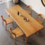 Table de salle à manger rectangulaire en bois massif brun-1180465172