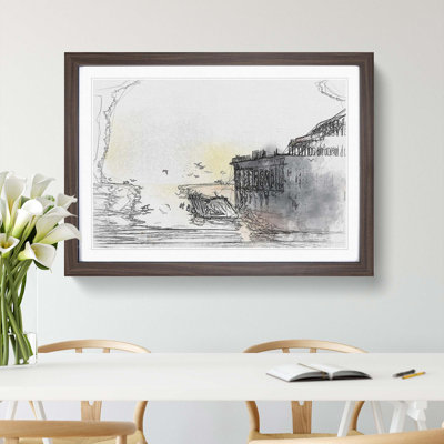 The West Pier on Brighton Beach in Abstract - Picture Frame Graphic Art Print