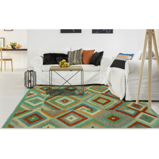Bobbee Kilim Denise Green Rug