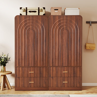 Armoire en bois à 2 tiroirs