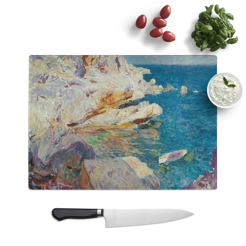 Sea Cliffs by Joaquin Sorolla Y Bastida Chopping Board, 0.4cm H x 28.5cm W x 39cm L